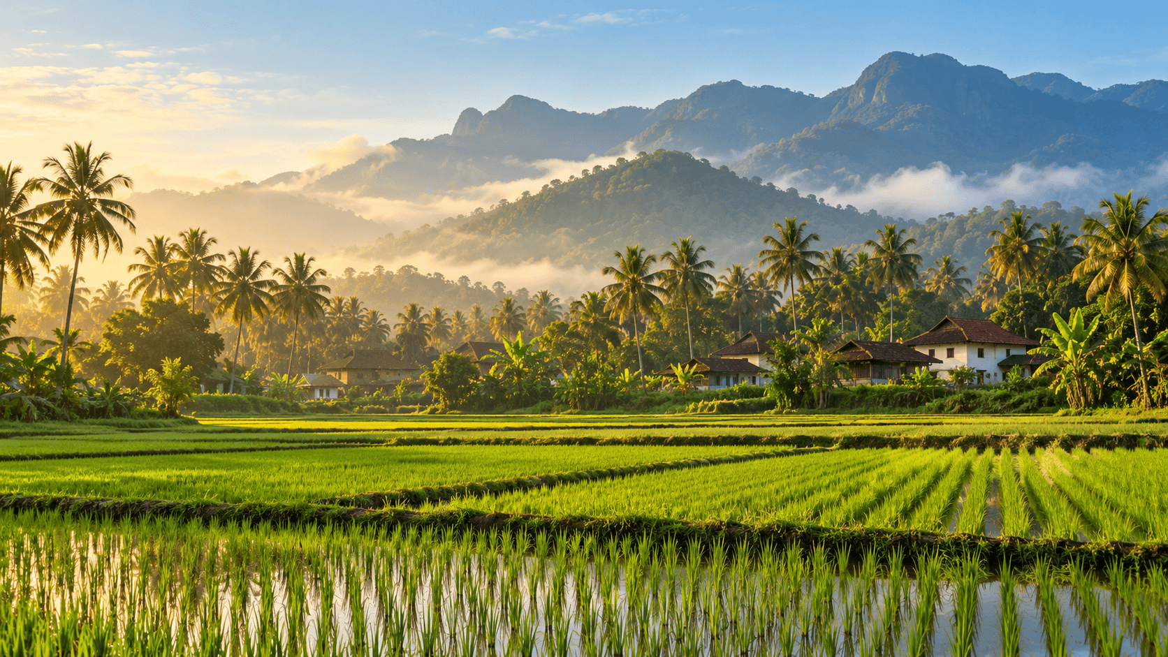 Rice fields in South India