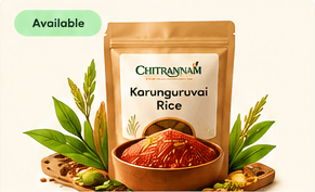 Karunguruvai pouch and bowl of grains