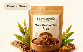 Mappilai Samba pouch and bowl of grains