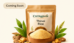 Thinai pouch and bowl of grains