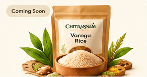 Varagu pouch and bowl of grains
