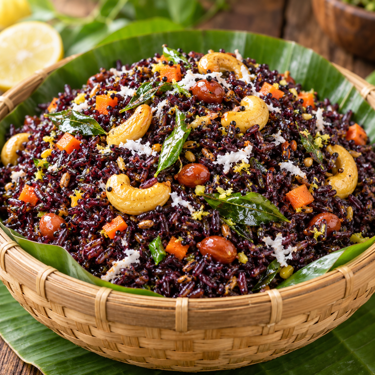 Karuppu Kavuni Lemon Rice