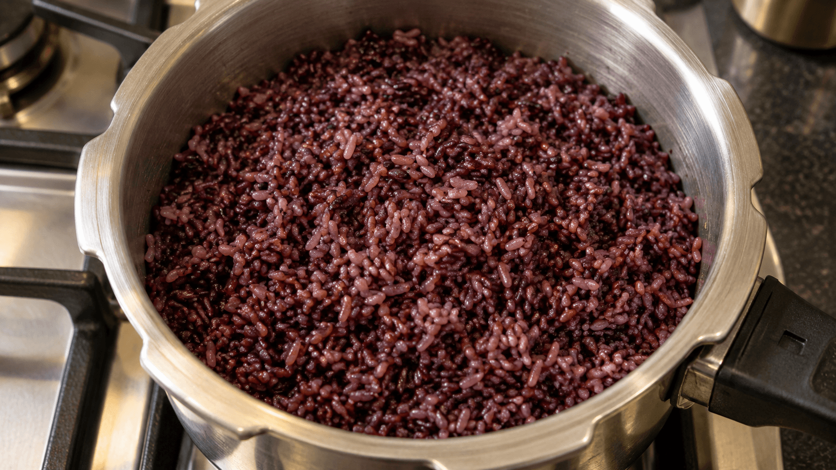 Cook the rice: Karuppu Kavuni Lemon Rice